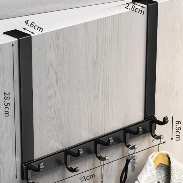 hook behind the door punch-free wall hanger gun ash door hanger wall hanger strong non-marking clothes hat hook