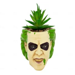 Horror Film Planters Scary Head Plant Pots Small Face Flower Succulent Pots Vase with Drainage Hole for Indoor Outdoor Home Halloween Decoration, Resin