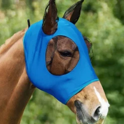 Horse Fly Masks with Ears Head Fly Masks for Horses Smooth Elastic UV Protection Cover from Summer Insect Pests 1PCS
