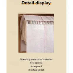 Houndstooth Pattern Clothes Dust Cover, Extra Large Hanging Garment Bags for Closet Storage Bottom Enclosed Garment Rack Cover Sealed Wardrobe Clothes Protector for Coats, Suits, Dresses