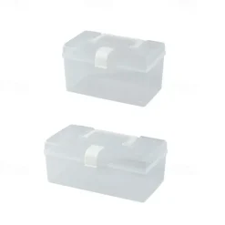 Household Clear Storage Box Desktop Plastic Organizer Box Hand Storage Box Small Box Organizer Box Medicine Box Storage Box Multifunctional Clear Plastic Storage Box for Desktop Car and Toy Organiza