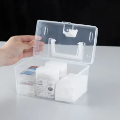 Household Clear Storage Box Desktop Plastic Organizer Box Hand Storage Box Small Box Organizer Box Medicine Box Storage Box Multifunctional Clear Plastic Storage Box for Desktop Car and Toy Organiza