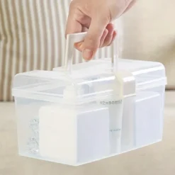 Household Clear Storage Box Desktop Plastic Organizer Box Hand Storage Box Small Box Organizer Box Medicine Box Storage Box Multifunctional Clear Plastic Storage Box for Desktop Car and Toy Organiza