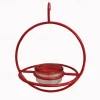Hummble Slim Hummingbird Feeder Circular Hanging Hummingbird Feeder, Glass Bottle Humming Bird Feeder with Circular Metal Frame and Perch, Outdoor Hanging Humming Bird Feeder