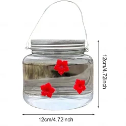Hummingbird Feeders for Outdoors Portable Applies to All Birds, Bottle Hanging Humming Bird Feeder Outside, Leak-Proof Easy to Clean and Fill, with 3 Feeding Port