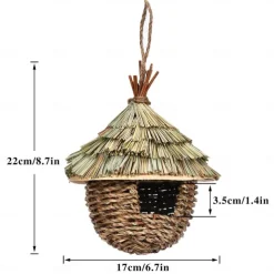 Hummingbird House Charming Decorative Hummingbird House Creative Birdhouse Hanging Straw Nest