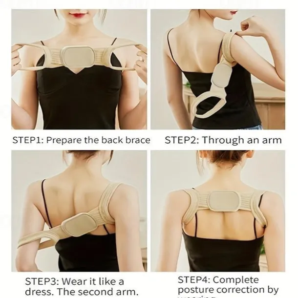 Hunchback Correction Belt, Back Sitting Posture Correction Belt, Shape Correction Device, Adjustable For Adult Students To Prevent Hunchback