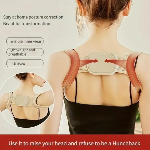 Hunchback Correction Belt, Back Sitting Posture Correction Belt, Shape Correction Device, Adjustable For Adult Students To Prevent Hunchback