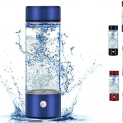 Hydrogen Water Bottle 3 Mins Hydrogen Water Bottle Generator Portable SPE PEM Technology Water Ionizer Gift for Love Suitable for Travel Exercise Home Black Lid