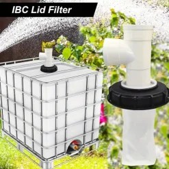 IBC Ton Drum Accessories, Ton Drum Plastic Lid 165mm with Filter Mesh, Ton Drum Top Lid, Ton Drum Filter