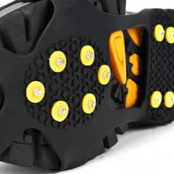 Ice & Snow Grips Cleat Over Shoe/Boot Traction Cleat Rubber Spikes Anti Slip 10 Steel Studs Crampons Slip-on Stretch Footwear