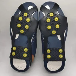 Ice & Snow Grips Cleat Over Shoe/Boot Traction Cleat Rubber Spikes Anti Slip 10 Steel Studs Crampons Slip-on Stretch Footwear