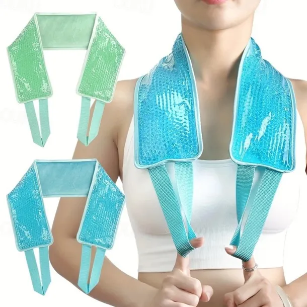 Ice Pack for Neck Pain Relief, Summer Cooling, Neck Ice Pack Wrap for Cervical Pain Relief, Office Pressure, Sports Injuries, Swelling