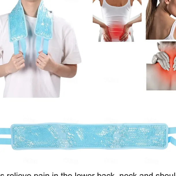 Ice Pack for Neck Pain Relief, Summer Cooling, Neck Ice Pack Wrap for Cervical Pain Relief, Office Pressure, Sports Injuries, Swelling