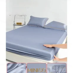 Ice Silk Bed Sheet One-piece Comfortable Summer Cool Bed Cover Mattress Cover Dust Cover Protection
