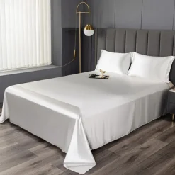 Ice Silk Bed Sheet Single Piece Satin Cloth Cool Silk Bed Sheet Imitation Silk Bed Sheet Pillowcase Three-piece Set