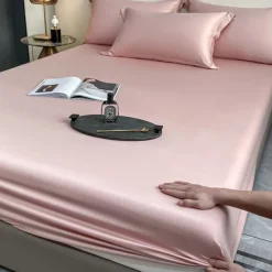 Ice Silk Bed Sheet Single Piece Summer Ice Silk Bed Cover Simmons Mattress Protector Bed Cover Three Piece Set