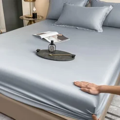 Ice Silk Bed Sheet Single Piece Summer Ice Silk Bed Cover Simmons Mattress Protector Bed Cover Three Piece Set