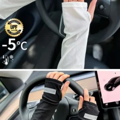 Ice Sleeves Men's Sun Protection Sleeves Summer Outdoor Anti-ultraviolet Loose Sleeves Driving Arm Sleeves
