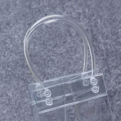 Ice Wine Bag, Clear Portable Collapsible Wine Cooler Bags with Handle, PVC Wine Pouch Bags for Champagne Cold Beer White Wine Chilled Beverages