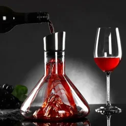 Iceberg Waterfall Quick Red Wine Decanter Hip Jug European Creative Crystal Glass Filter Wine Dispenser