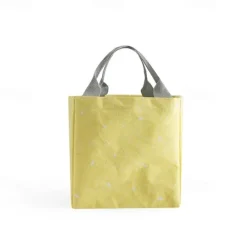 Imitation Hemp Insulated Lunch Bag – Portable Handheld Food Carrier for Students, Fresh-Keeping Picnic Tote