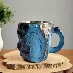 Imitation Mineral Crystal Coffee Mugs 2025 Colorful Resin Crystal - Elegant Christmas Gift for Home & Office, Ideal for Christmas