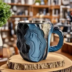 Imitation Mineral Crystal Coffee Mugs 2025 Colorful Resin Crystal - Elegant Christmas Gift for Home & Office, Ideal for Christmas