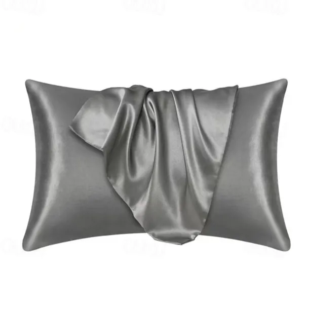 Imitation Silk Solid Color Pillowcase Envelope Pillowcase