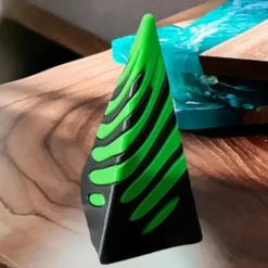 Impossible Pyramid Passthrough Sculpture, Pass Through Pyramid Fidget Toy, 3D Printed Spiral Cone Toy, Mini Vortex Thread Illusion, Pyramid Passthrough Sculpture, Desktop Deco Souvenir Gift