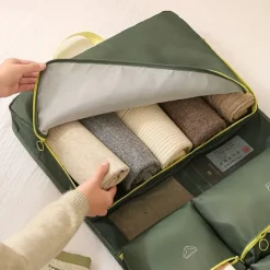 7-in-1 Clothing Organizer Set, Foldable Travel Storage Bags, Hanging Luggage Organizer, Underwear Dividers for Efficient Packing