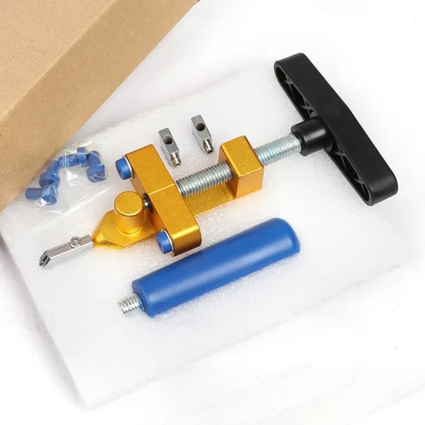 2-in-1 Manual Glass & Tile Cutter with Diamond Roller Wheel - Precision Cutting Tool for DIY & Construction, Adjustable Metal Base & Clamps, Lightweight Portable Design