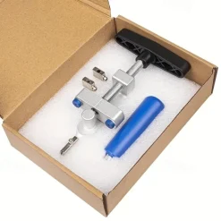 2-in-1 Manual Glass & Tile Cutter with Diamond Roller Wheel - Precision Cutting Tool for DIY & Construction, Adjustable Metal Base & Clamps, Lightweight Portable Design