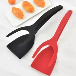 2-in-1 Multifunctional Kitchen Accessories Kitchen Gadget Sets Omelette Spatula Kitchen Silicone Spatula for Toast Pancake Egg Flip Tongs Cocina Kitchen Cooking Accessories