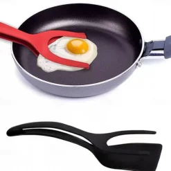 2-in-1 Multifunctional Kitchen Accessories Kitchen Gadget Sets Omelette Spatula Kitchen Silicone Spatula for Toast Pancake Egg Flip Tongs Cocina Kitchen Cooking Accessories