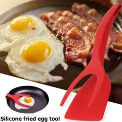 2-in-1 Multifunctional Kitchen Accessories Kitchen Gadget Sets Omelette Spatula Kitchen Silicone Spatula for Toast Pancake Egg Flip Tongs Cocina Kitchen Cooking Accessories