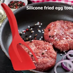 2-in-1 Multifunctional Kitchen Accessories Kitchen Gadget Sets Omelette Spatula Kitchen Silicone Spatula for Toast Pancake Egg Flip Tongs Cocina Kitchen Cooking Accessories