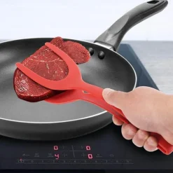 2-in-1 Multifunctional Kitchen Accessories Kitchen Gadget Sets Omelette Spatula Kitchen Silicone Spatula for Toast Pancake Egg Flip Tongs Cocina Kitchen Cooking Accessories