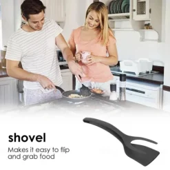 2-in-1 Multifunctional Kitchen Accessories Kitchen Gadget Sets Omelette Spatula Kitchen Silicone Spatula for Toast Pancake Egg Flip Tongs Cocina Kitchen Cooking Accessories