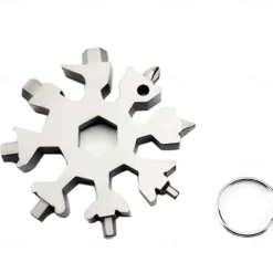 18-in-1 Snowflake Multi Tool Xmas Stainless Steel Snowflake Bottle Opener/Flat Cross Screwdriver Kit/Wrench Durable and Portable to Take Great Christmas gift