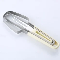 3-in-1 Watermelon Fork Slicer Cutter, Stainless Steel Watermelon Popsicle Cutter Watermelon Cutter Slicer Tool Melon Cutter Knife Portability Fruit Fork for Camping Kitchen Gadgets