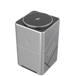 3-in-1 Wireless Charging Station for iPhone, Fast Wireless Charging Station Compatible with Mag-Safe Charger,Magnetic Foldable Travel Charger Stand Nightstand for iPhone ,Apple Watch, AirPods