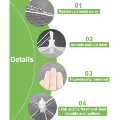 17inch 40 inch Large Food Cover, Mesh Food Tent, White Nylon Covers, Pop-Up Umbrella Screen Tents, Patio Net for Outdoor Camping Picnics Parties BBQ Collapsible and Reusable