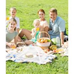 17inch 40 inch Large Food Cover, Mesh Food Tent, White Nylon Covers, Pop-Up Umbrella Screen Tents, Patio Net for Outdoor Camping Picnics Parties BBQ Collapsible and Reusable