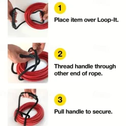 24-Inch Heavy-Duty Storage Strap with Handle - Durable Adjustable and Versatile Organizer for Extension Cords Hoses and More - Perfect for Home Garage Boat RV and Outdoor Use