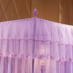 79inch Mosquito Net for Bed with Stainless Steel Bracket Increase Space Gorgeous Mosquito Net Tent Heightening Enlarge Encryption Dustproof