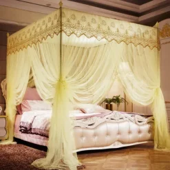 79inch Mosquito Net for Bed with Stainless Steel Bracket Increase Space Gorgeous Mosquito Net Tent Heightening Enlarge Encryption Dustproof Mosquito Nets Mosquito Net