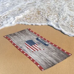 Independence Day Flag Beach Towel 100% Micro Fiber Oversized Soft and Quick-drying Bathroom Towel Super Absorbent Towel Lightweight Travel Towel Suitable for Outdoor Hiking Backpacking