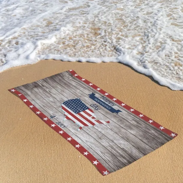 Independence Day Flag Beach Towel 100% Micro Fiber Oversized Soft and Quick-drying Bathroom Towel Super Absorbent Towel Lightweight Travel Towel Suitable for Outdoor Hiking Backpacking