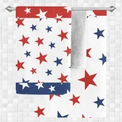 Independence Day Flag Beach Towel 100% Micro Fiber Oversized Soft and Quick-drying Bathroom Towel Super Absorbent Towel Lightweight Travel Towel Suitable for Outdoor Hiking Backpacking